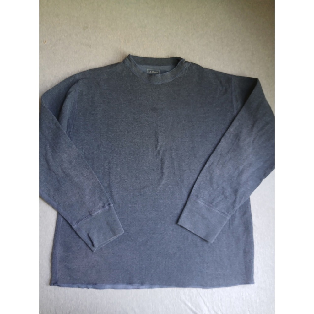 LL Bean Shirt Large River Driver Two Layer Wool Blend Base Layer Outdoor Hiking